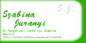 szabina juranyi business card